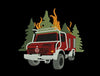 Fire Truck Embroidery Design