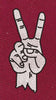 Victory Sign Embroidery Design