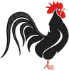 Rooster Embroidery Design