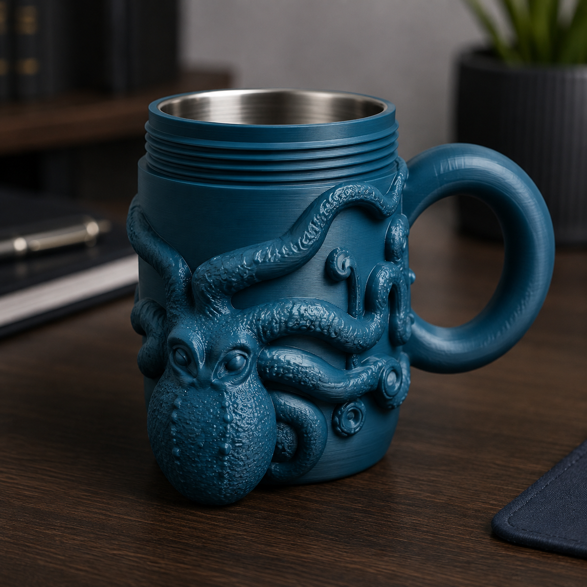Octopus Yeti Cup Holder 12 Oz Print STL File