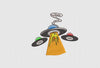 Spaceship Embroidery Design