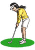 Golf Lady Embroidery Design