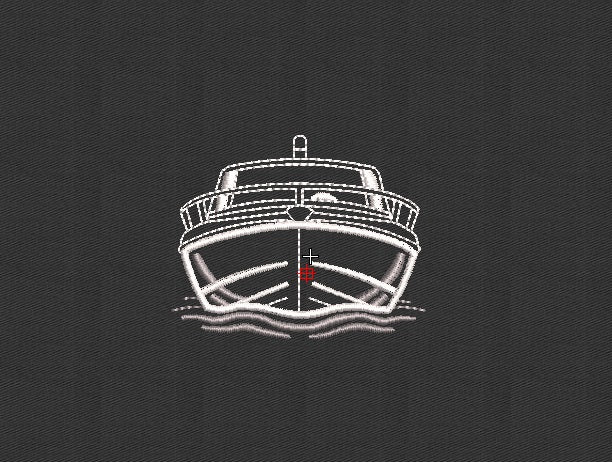 Ship Embroidery Design