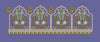 Mughal Arch Floral Border Embroidery Design
