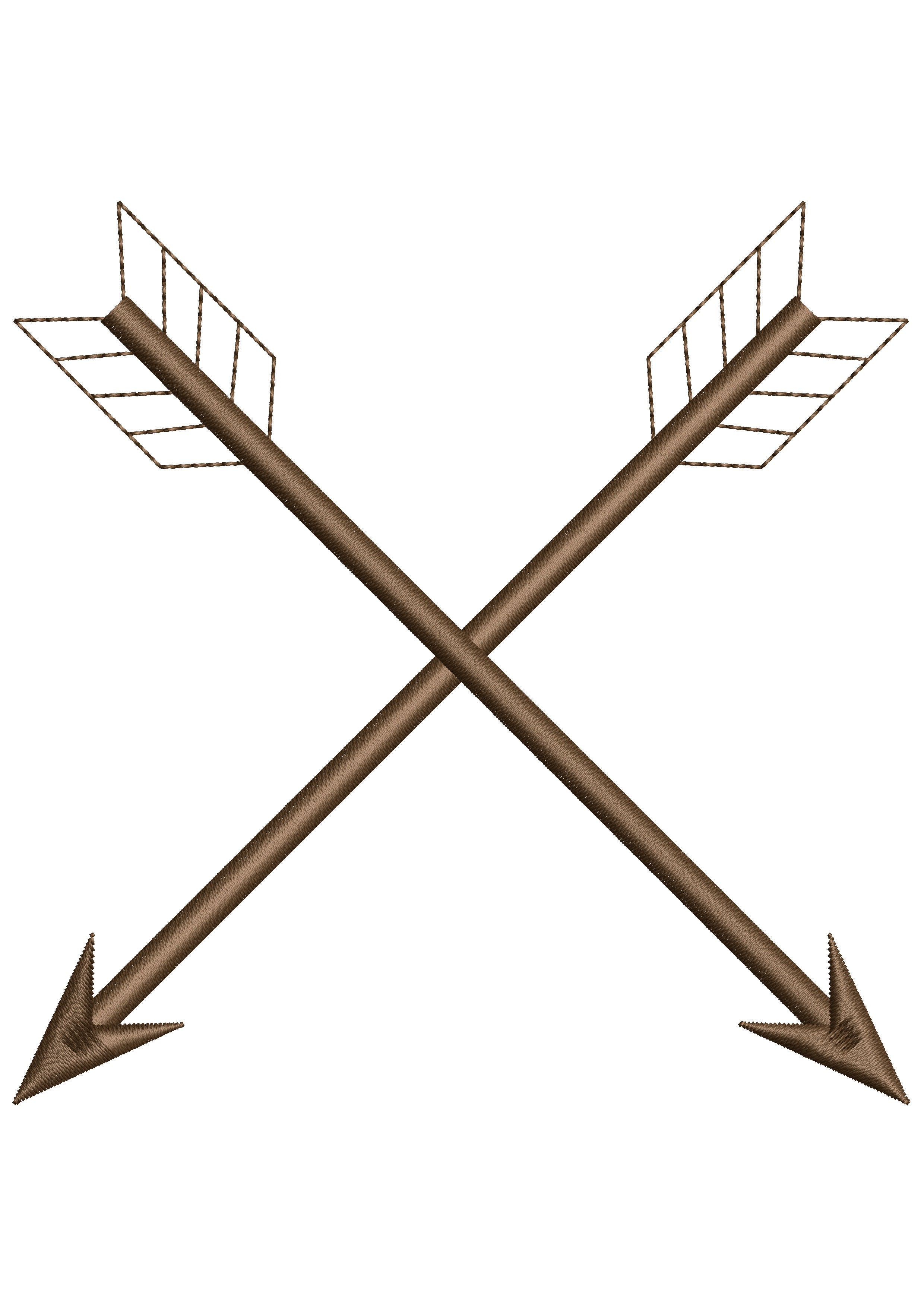 Arrows Cross Embroidery Design
