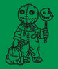 Burlap Trickster with Lollipop Embroidery Design