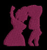 Children Dancing Symbol Embroidery Design