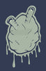 Heart Shape Gray Colour Embroidery Design