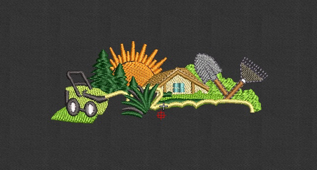 Village Embroidery Design