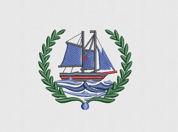 Ship Embroidery Design