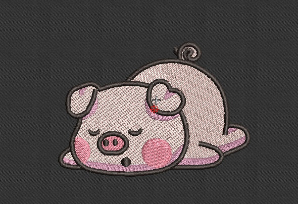 Pig Embroidery Design