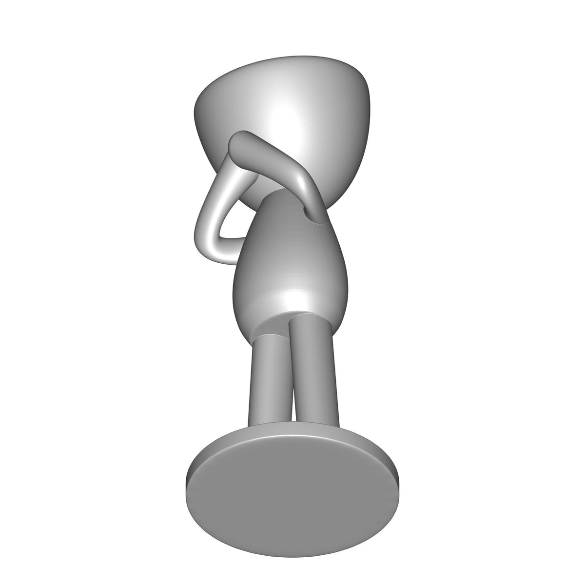 Silence Pose Character Planter Print STL File
