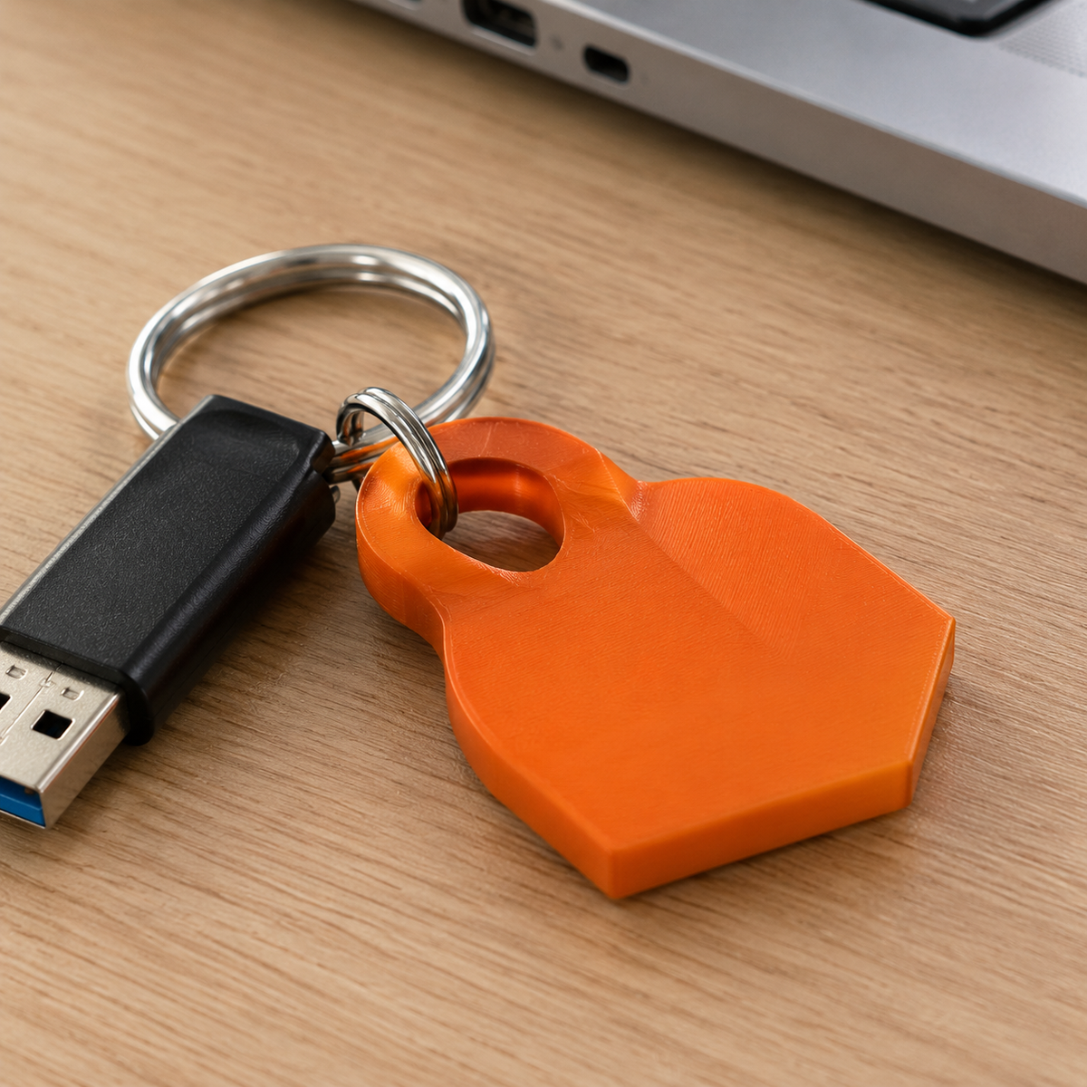 USB Shaped Keychain Print STL File