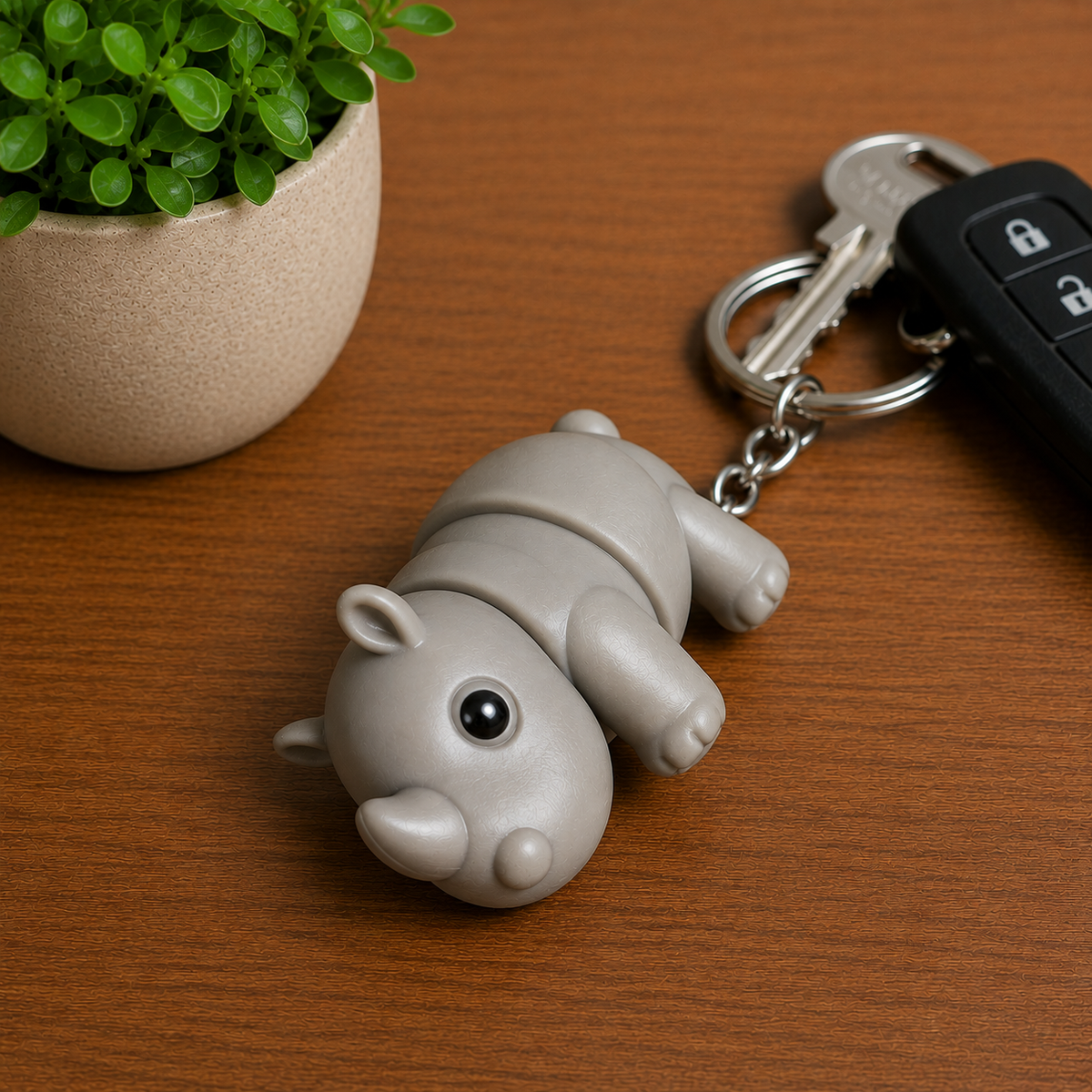 Baby Rhino Keychain Print STL File