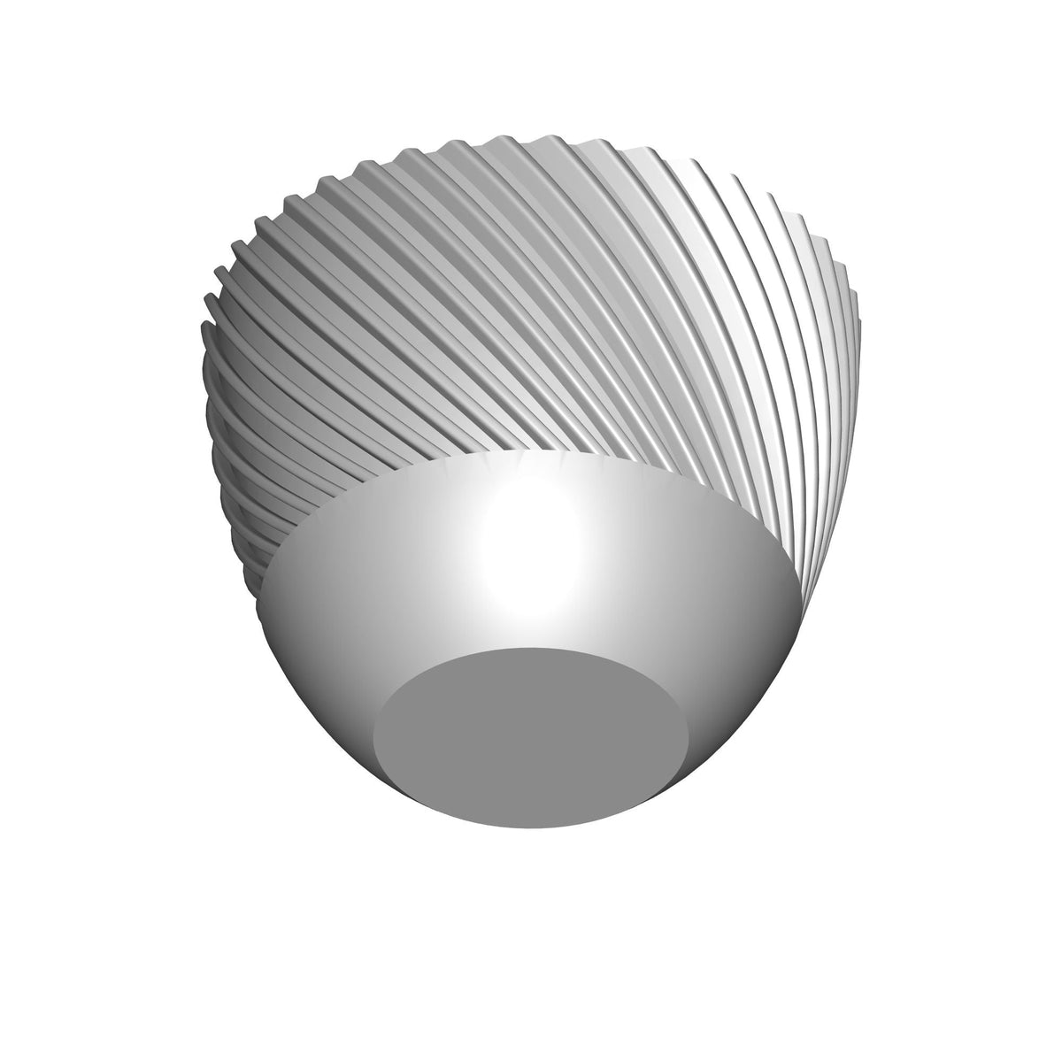 Rounded Spiral Planter Pot Print STL File