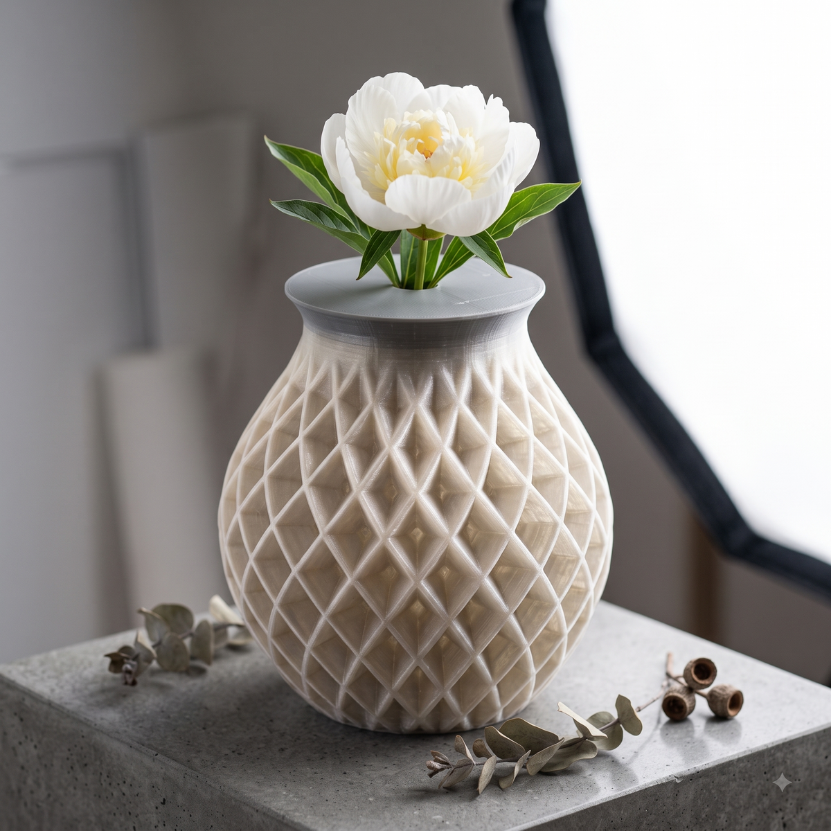 Double Twist Vase Print STL File