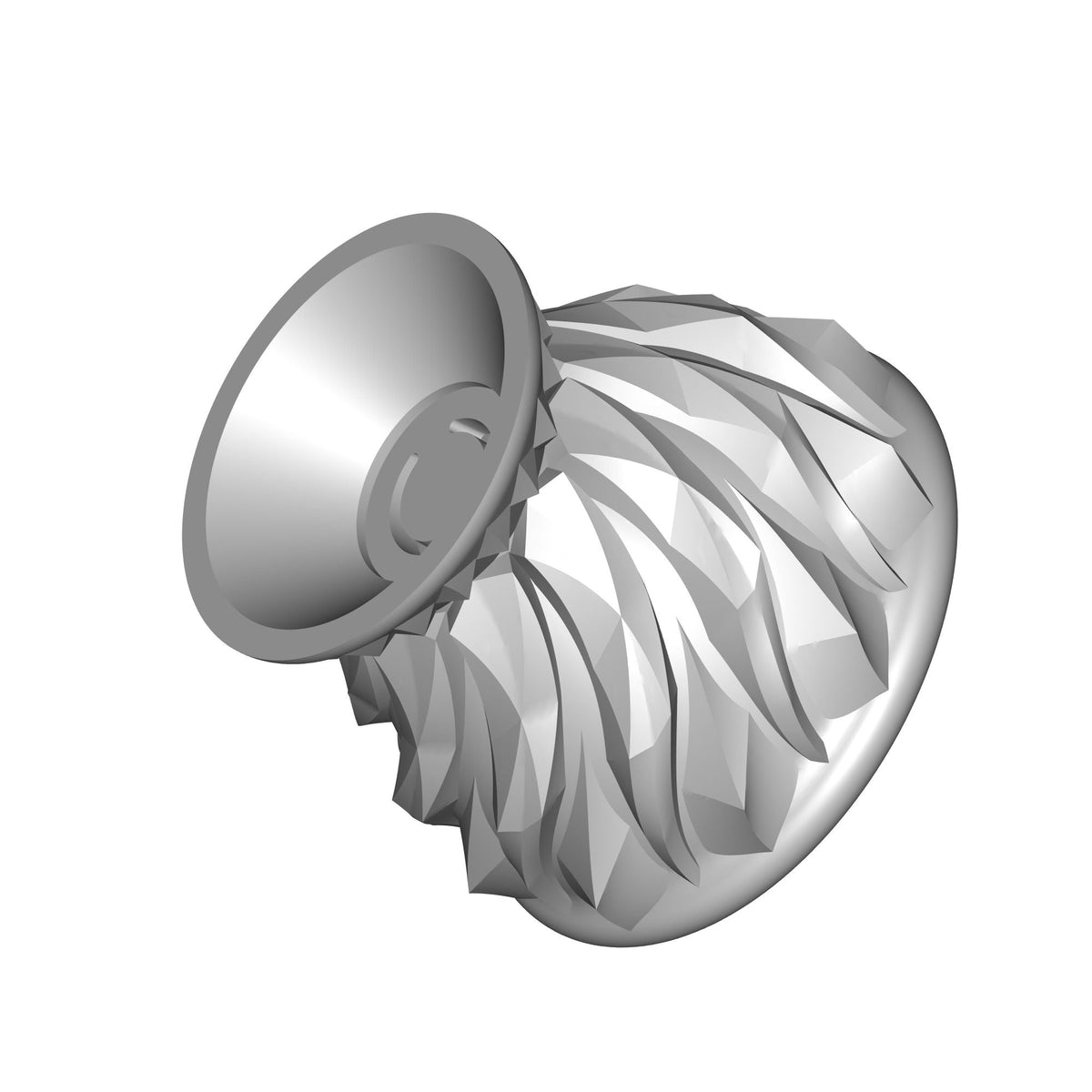 Wave Ribbed Flower Pot Print STL File