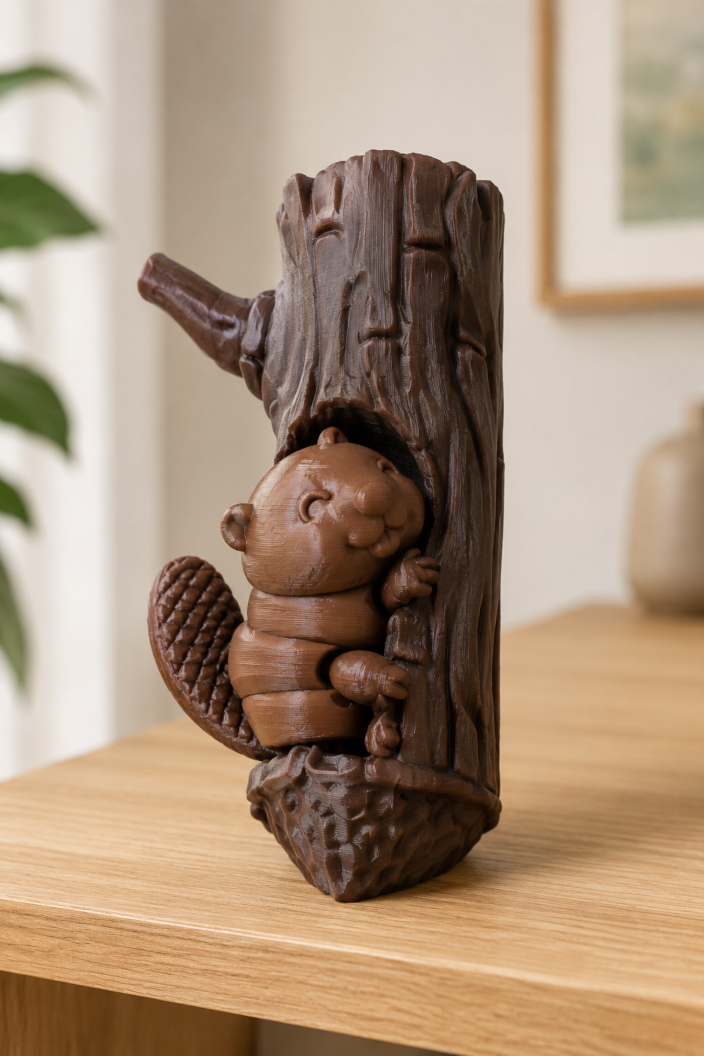 Beaver Wood Log Miniature Set Print STL File