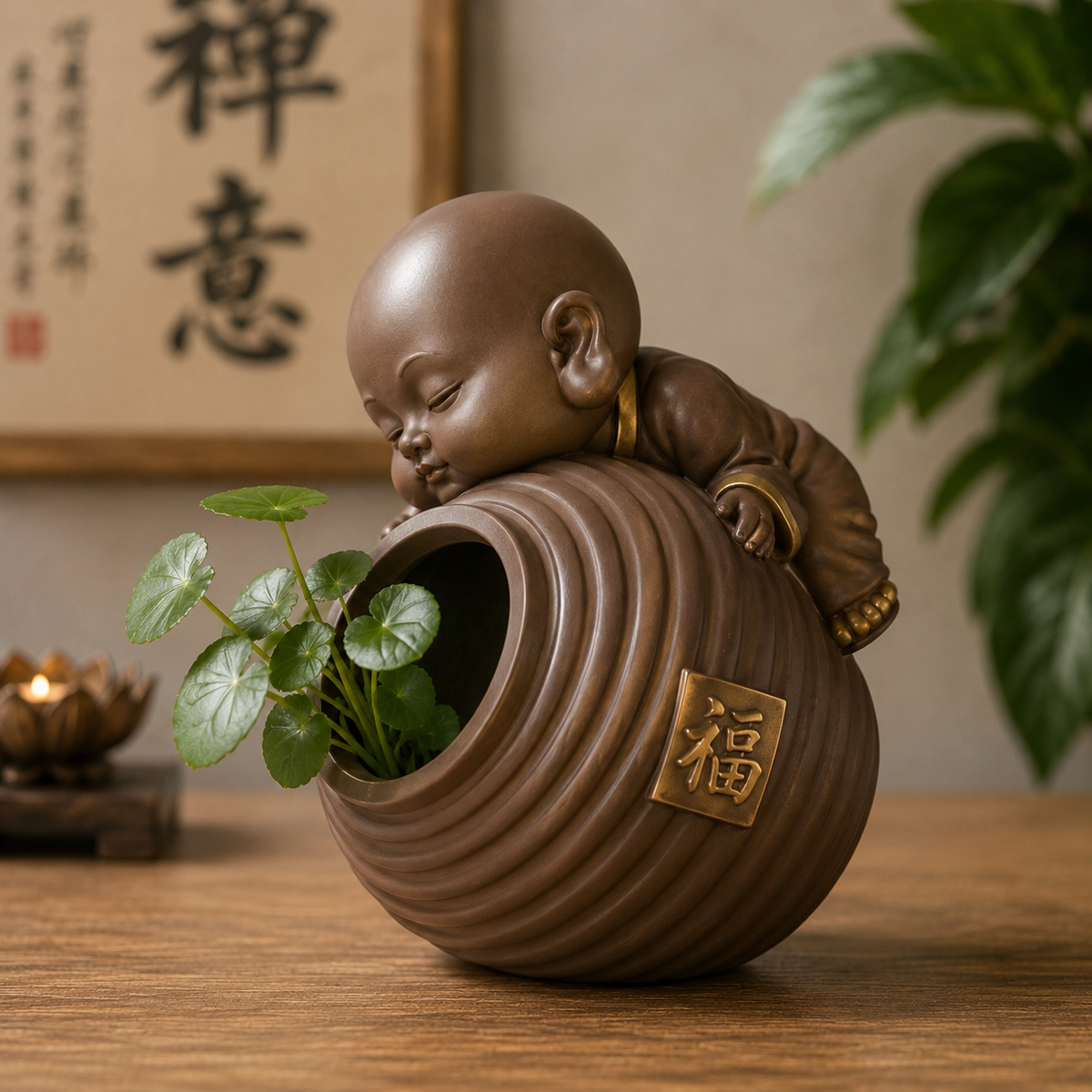 Buddha Letter Vase Print STL File