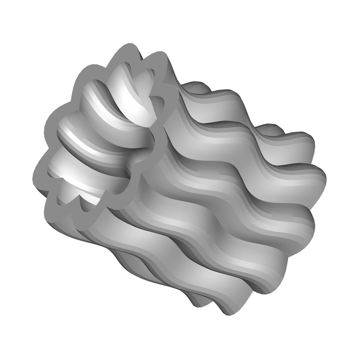 Flower Power Curved Decor Print STL File