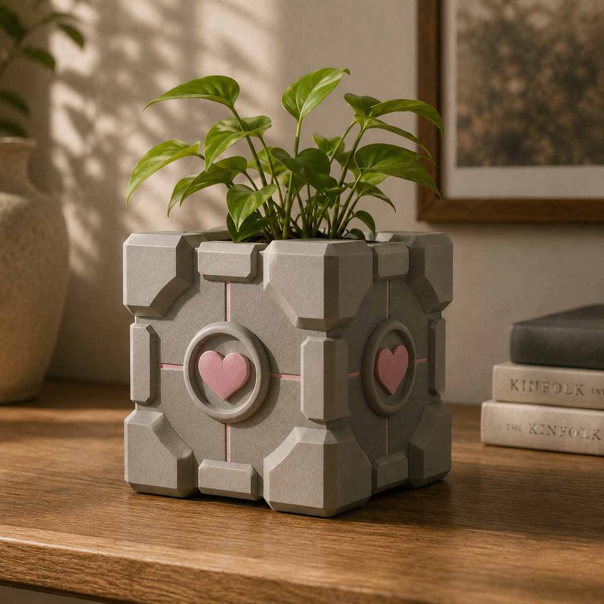 Companion Cube Planter Print STL File