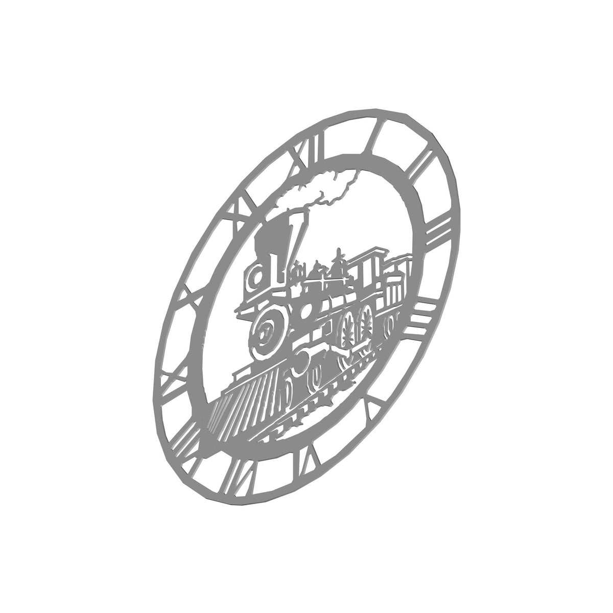 Train Themed Clock Print STL File