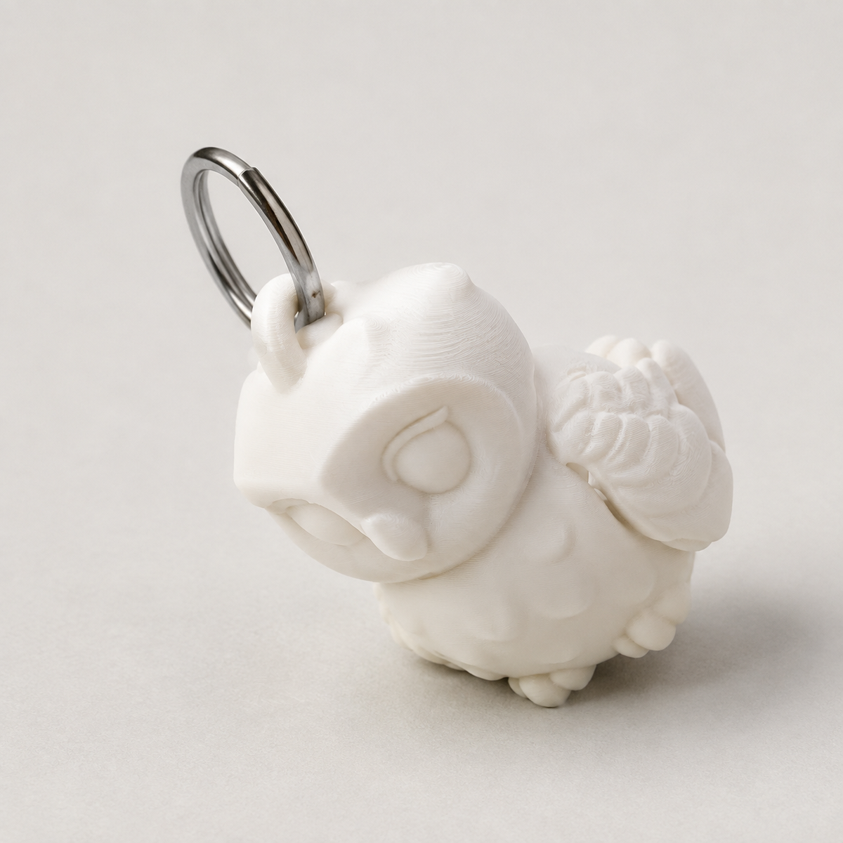 Snowy Owl Keychain Print STL File