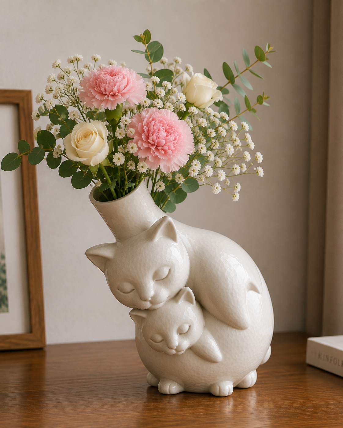Cat Family Vase Print STL File