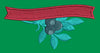 Banner and Floral Ornamental Embroidery Design