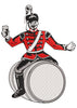 Drum Master Embroidery Design