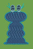 Caterpillar Figure Embroidery Design