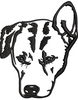 Dog Face Embroidery Design