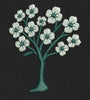 White Flowers Tree Embroidery Design