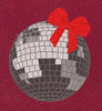 Disco Sphere Ribbon Patch Embroidery Design