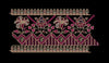 Floral Border Purple Flower With Golden Line Embroidery Design