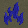 Blue Fire Embroidery Design