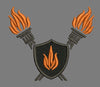 Fire Shield Embroidery Design