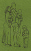 Minimalist Family Lines Art Embroidery Design