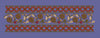 Intricate Floral Vine Border with Geometric Edging Embroidery Design