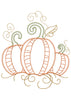 Pumpkin Line Stitch Embroidery Design