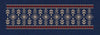 Floral Border Blue and Golden Embroidery Design