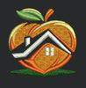 Peach House Emblem Embroidery Design