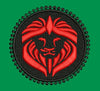 Ornate Lion Crest Emblem Embroidery Design