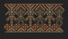 Black Rust Tribal Cross Jaal Border Black & Burnt Orange Embroidery Design