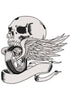 Alr Speed Skull Embroidery Design