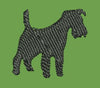 Terrier Silhouette Embroidery Design