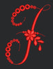 Floral Red Embroidery Design