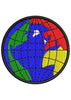World Map Ocean Embroidery Design