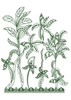 Palm Plants Embroidery Design