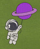 Little Explorer Planet Balloon Embroidery Design